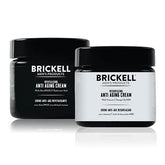 Brickell Men's Day and Night cream routine packaging highlights natural ingredients for everyday protection.
