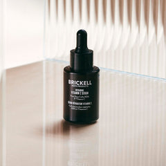 Brickell Men's hyaluronic acid serum texture, lightweight and fast-absorbing.