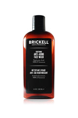 Brickell Men's Redefining Anti-Aging Face Wash bottle-pour for a refreshing daily cleanse.