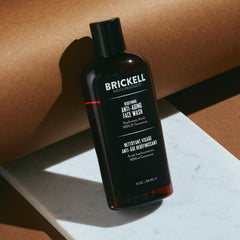 Brickell Men's Redefining Anti-Aging Face Wash foam-lather shows deep-clean for the complexion.