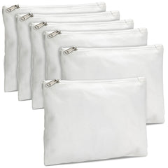 Bright Creations six-pack canvas makeup bags flatlay for DIY gift projects