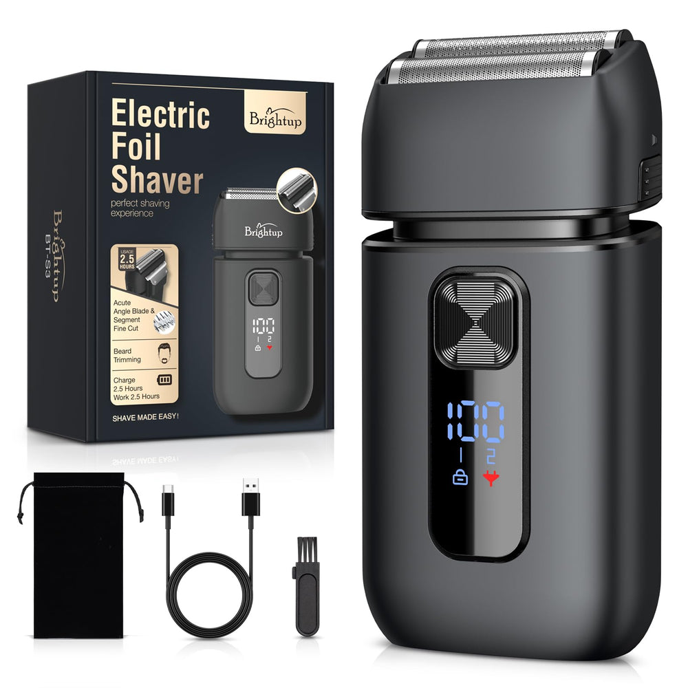 Brightup electric foil shaver close cut for a smooth, irritation-free shave at home.