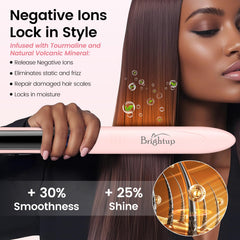 Brightup quick heat-up achieves styling in seconds with efficient technology.