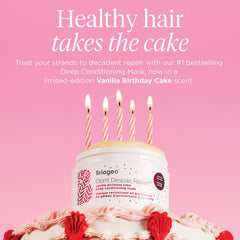Briogeo Don't Despair, Repair Birthday Cake vanilla-scented jar evokes dessert-like aroma