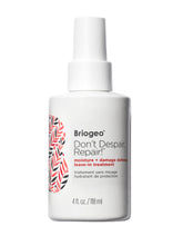 Briogeo Don't Despair Repair bottle shows compact 4 oz packaging for on-the-go care