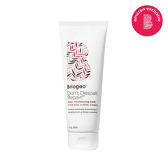 Briogeo Don't Despair, Repair! jar close-up highlights rich texture for strengthened tresses.