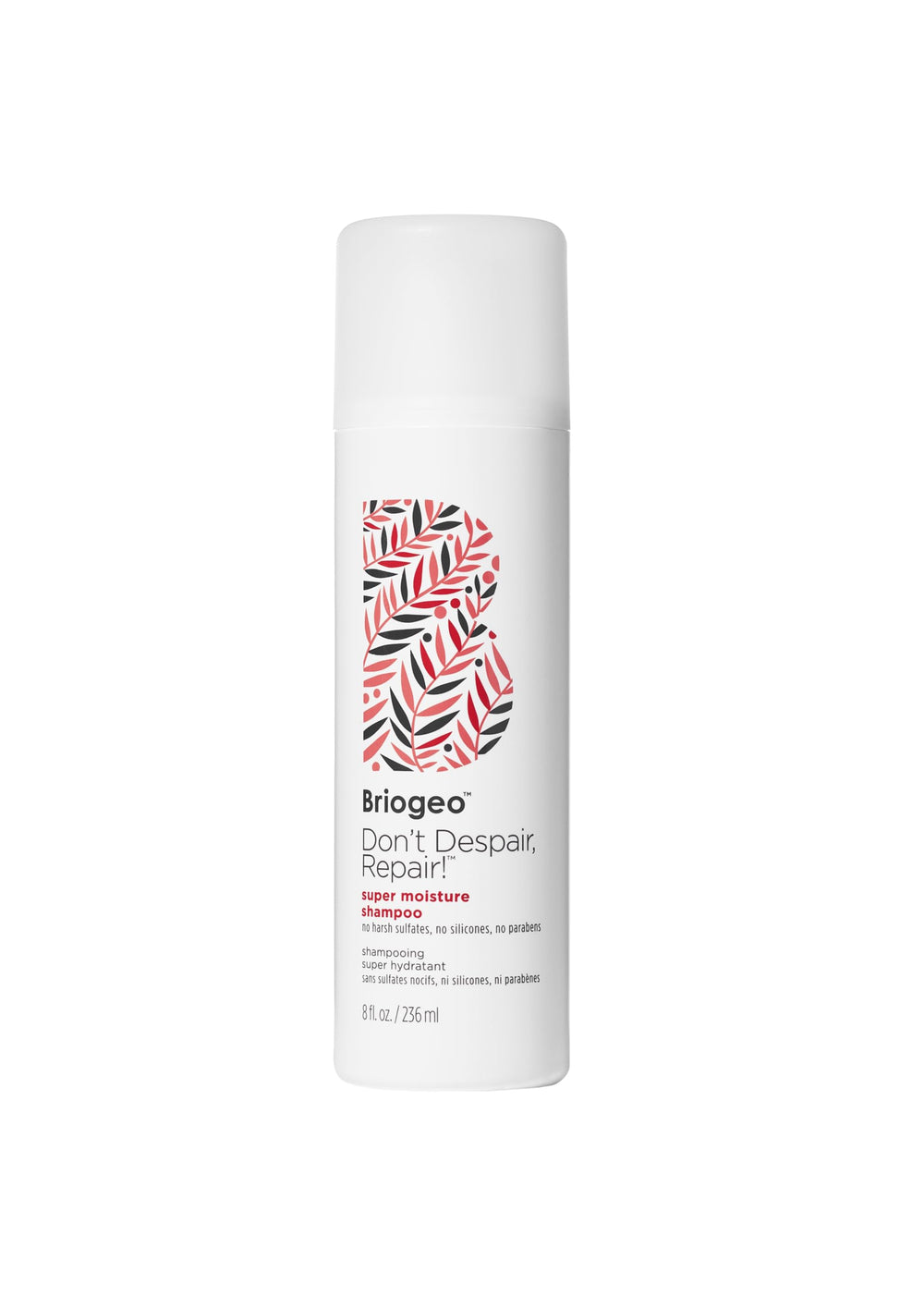 Briogeo Don't Despair, Repair! shampoo bottle ready to moisturize dry hair