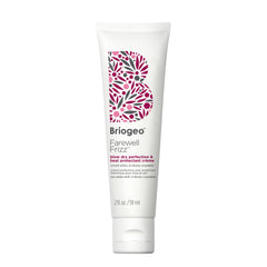 Briogeo Farewell Frizz heat-protectant cream bottle ready for smooth, frizz-free styling.