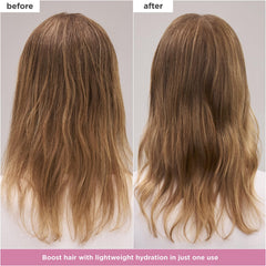 Briogeo Superfoods mask texture closeup with silky, water-cream consistency.