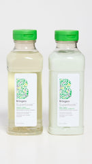 Briogeo Superfoods Matcha Apple Kale Shampoo closeup showcasing vibrant, nourishing formula for all hair types