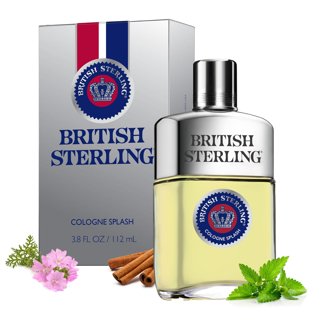 British Sterling Cologne Splash bottle—premium scent for daily confidence and style.