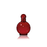 Britney Spears Hidden Fantasy bottle front reveals a bold red fragrance for evening wear.