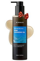 BRMUD deep cleansing mud bottle demonstrates pore-purifying mineral mud for clearer pores