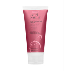 Brocato Curl Karma bottle closeup showing defining curl cream for frizz control.