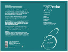 Brocato Peppermint Scrub Purifying Shampoo lather demonstrates cleansing action and aroma