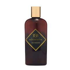 Brown Sugar Babe Pink Poundcake bottle top view highlights hydrating body oil.