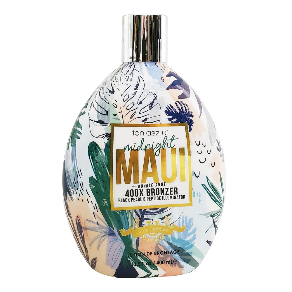 Brown Sugar TAN ASZ U Midnight Maui bottle front showing deep bronze promise