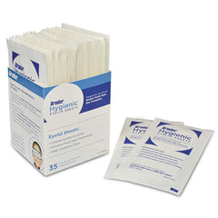 Bruder eyelid sheets box front for portable, hygienic eyelid cleaning.