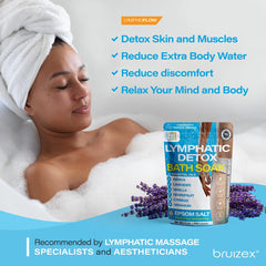 Bruizex Arnica Salts pour action shows fizzing bath for quick relaxation.