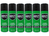 Brut deodorant aerosol 6oz classic scent six-pack with bold, timeless freshness.