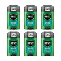 Brut Signature deodorant bottle displaying classic fragrance for all-day confidence