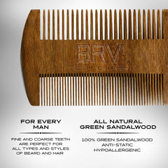 BRV MEN green sandalwood texture closeup shows natural variation and premium craftsmanship.