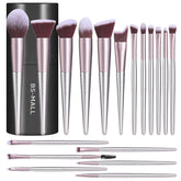 BS-MALL 18-piece brush set with soft bristles for smooth foundation application