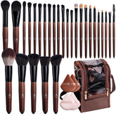 BS-MALL professional makeup brush set 28 pcs for complete coverage and travel-ready convenience.