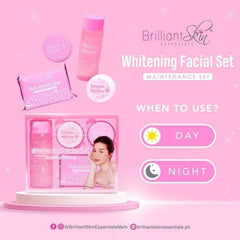 BSE Whitening Facial Toner on cotton pad for even-toned skin prep.