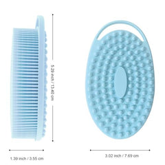 Bsofing dual-texture back brush close-up shows long soft bristles for thorough cleaning.