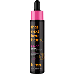 B.TAN Dark Self Tan Drops face bottle shows easy, buildable bronze for the complexion.