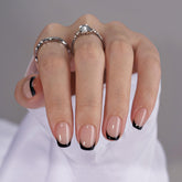 BTArtbox packaging with classic black jelly square nails for quick salon-like results