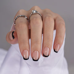 BTArtbox packaging with classic black jelly square nails for quick salon-like results
