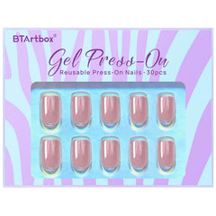 BTArtbox pink chrome nails on fingers demonstrate durable gel finish for daily use