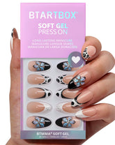 BTArtbox Press On Nails Medium with 3D flower almond tips deliver elegant, salon-like results.