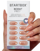 BTArtbox press on nails medium golden-age natural look and comfortable wear