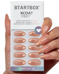 BTArtbox press on nails medium golden-age natural look and comfortable wear