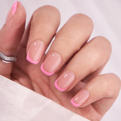 BTArtbox press-on nails square close-up showing precise fit and smooth application