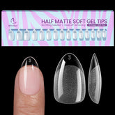 BTArtbox short almond nail tips packaging showcases a 320-piece set for versatile extensions