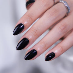 BTArtbox Short Press On Nails Almond application demo shows quick fit and natural look