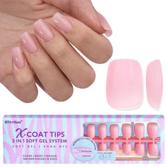BTArtbox XCOATTIPS extra-short pink nails for quick DIY nail art