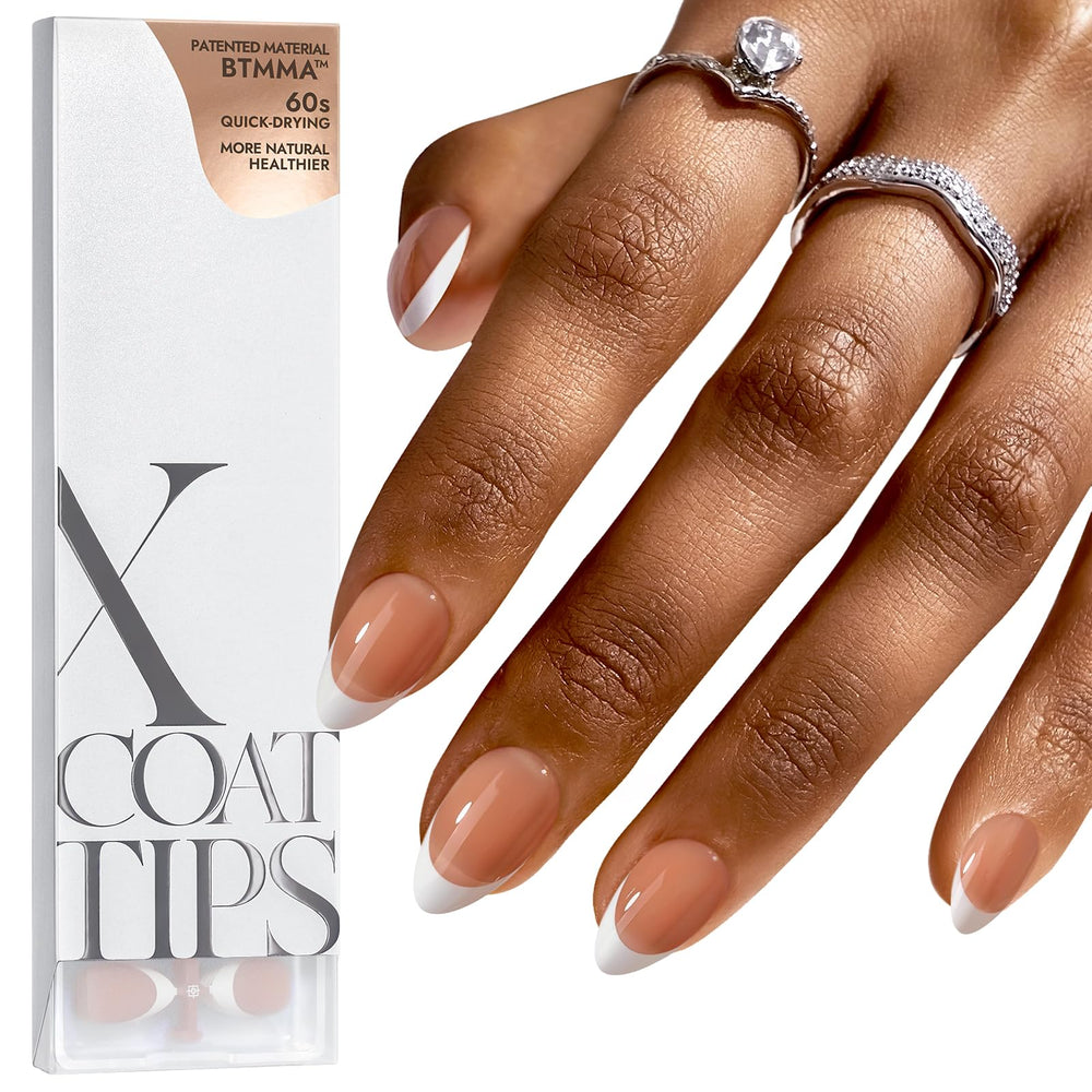 BTArtboxnails French tip press-on nails closeup for quick at-home manicure