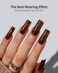 BTArtboxnails SoftCoatTips tortoiseshell close-up highlighting long-square tips