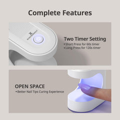 BTArtboxnails UV LED beads close-up highlight fast gel curing capability.