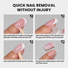 BTArtboxnails XCOATTIPS curing under lamp image showing 45-second cure for adhesion
