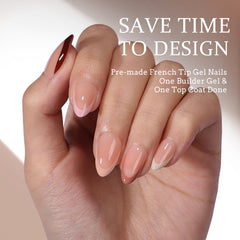 BTArtboxnails XCOATTIPS French nails kit included, enabling easy DIY manicure with pre-applied primer.