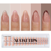 BTArtboxnails XCOATTIPS French tip nails almond short for easy natural French manicure.