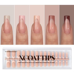 BTArtboxnails XCOATTIPS French tip nails close-up for precise DIY French manicure.