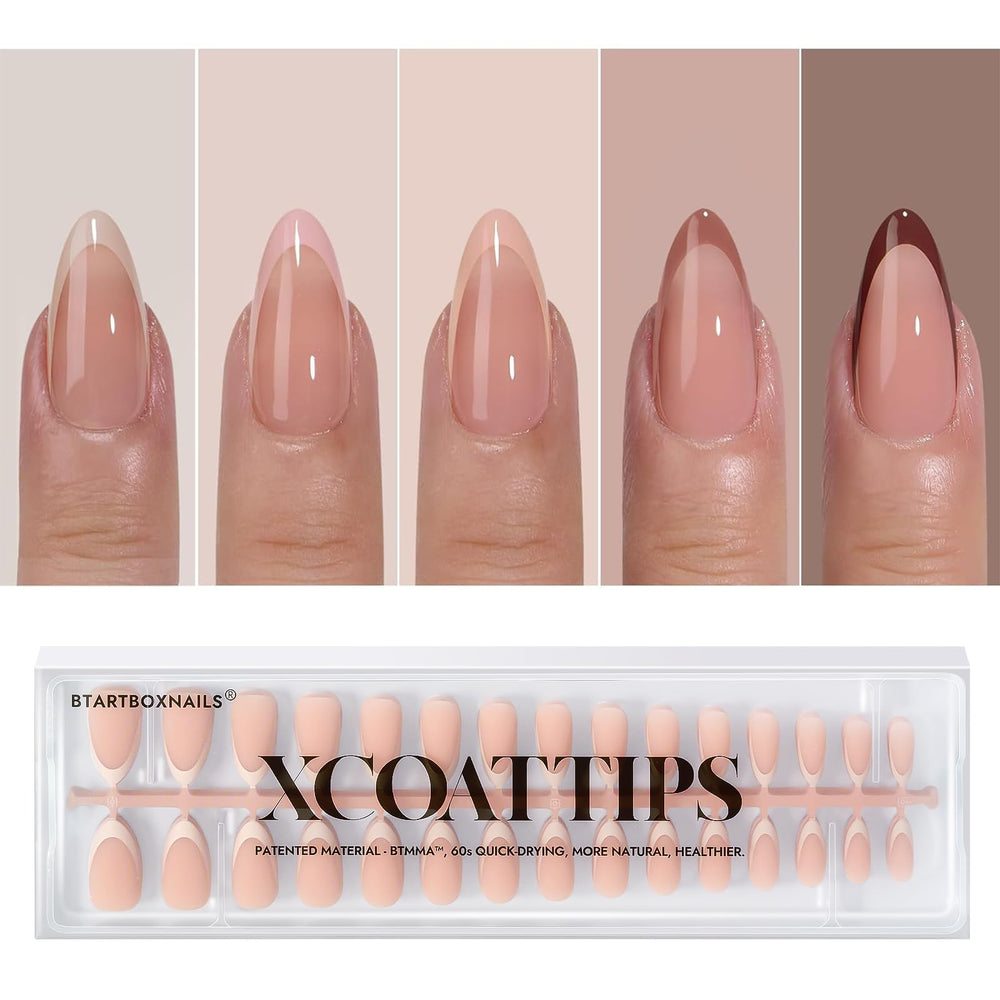 BTArtboxnails XCOATTIPS French Tip nails for classic at-home manicure.