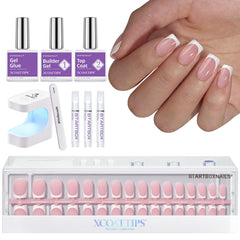 BTArtboxnails XCOATTIPS kit front view for DIY French manicure at home